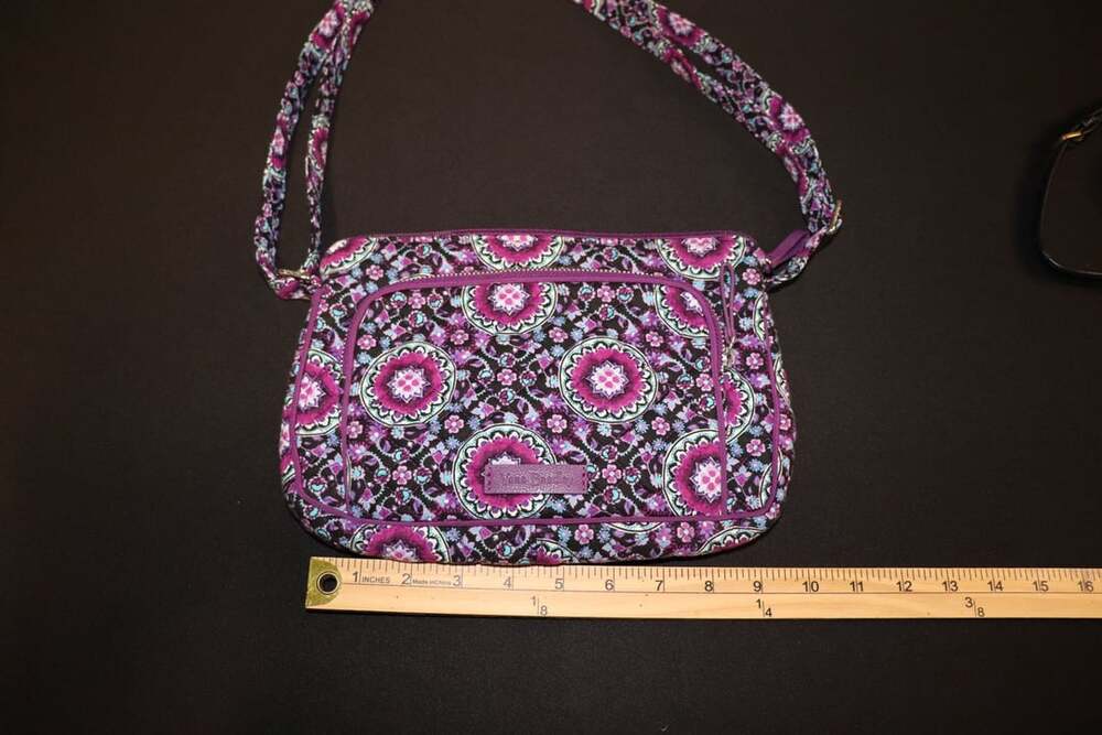 Vera Bradley RFID Little Hipster Crossbody Bag in Raspberry Medallion